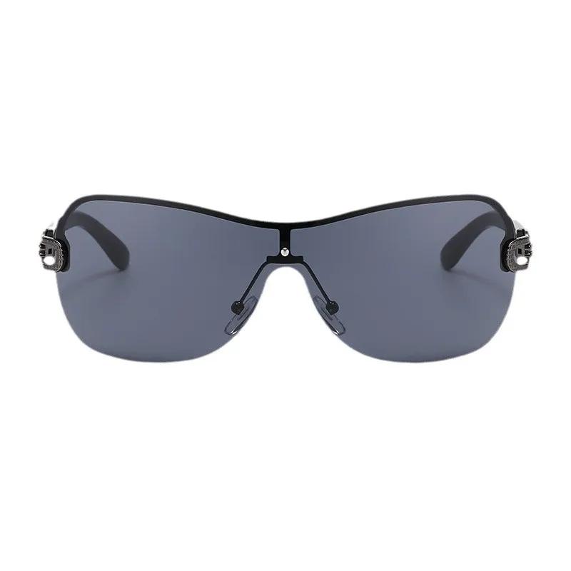 Retro And Versatile Wrapped Sunglasses Stage Performances Street Photography Outdoor Sports Driving Uv Resistant Glasses