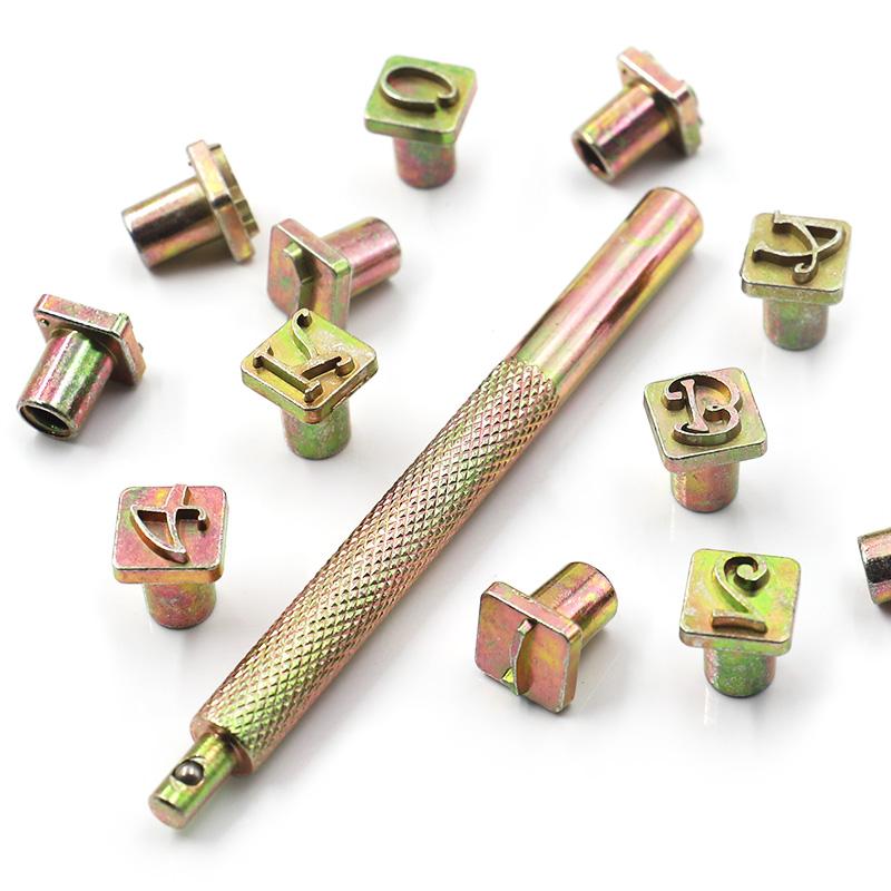 1set Leather Alphabet & Number Punching Set, Leather Printing Stamping Tool, Manual Leather Carving Tool, Leathercraft Punch Set