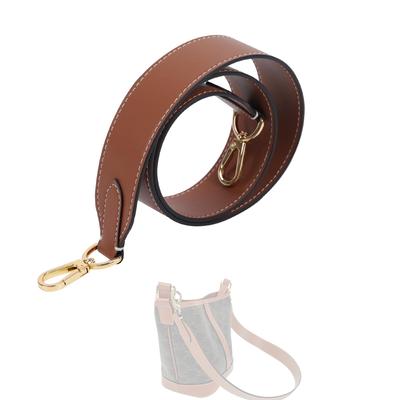 DGAZ Replacement Cowhide Shoulder Strap for Single-Shoulder BagsCrossbody Bags, DIY Strap, Compatible with Celin Shoulder Straps (White Thread, 3.8cm