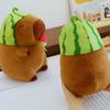 Fluffy Capybara Plush Doll Watermelon Capybara Stuffed Doll Funny Capybara Plush Toy  Room Decor