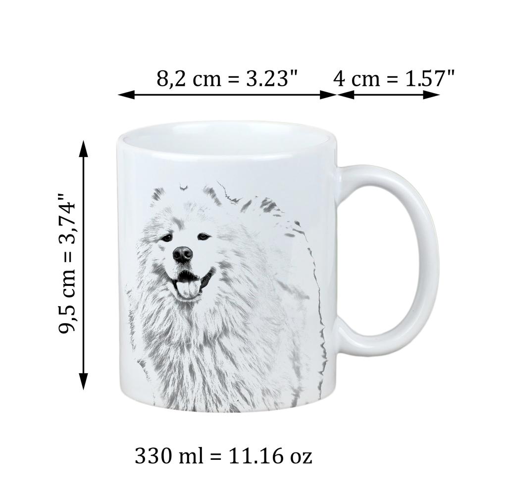 Samoyed, Bjelkier, Samoiedskaya Sobaka - Cup with a Dog, Cute Cup with Graphics, a Gift with Your Photo from the Art-Dog Brand