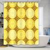Modern Printed Shower Curtain Featuring Sunflower Motif, Ideal for Bathroom Decor Yellow Floral Design, Easy Installation Reusab