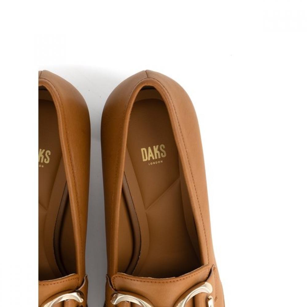 Daks Women S ShoeS 5cm Round Toe Buckle Loafer Dlf515ka34  Camel 