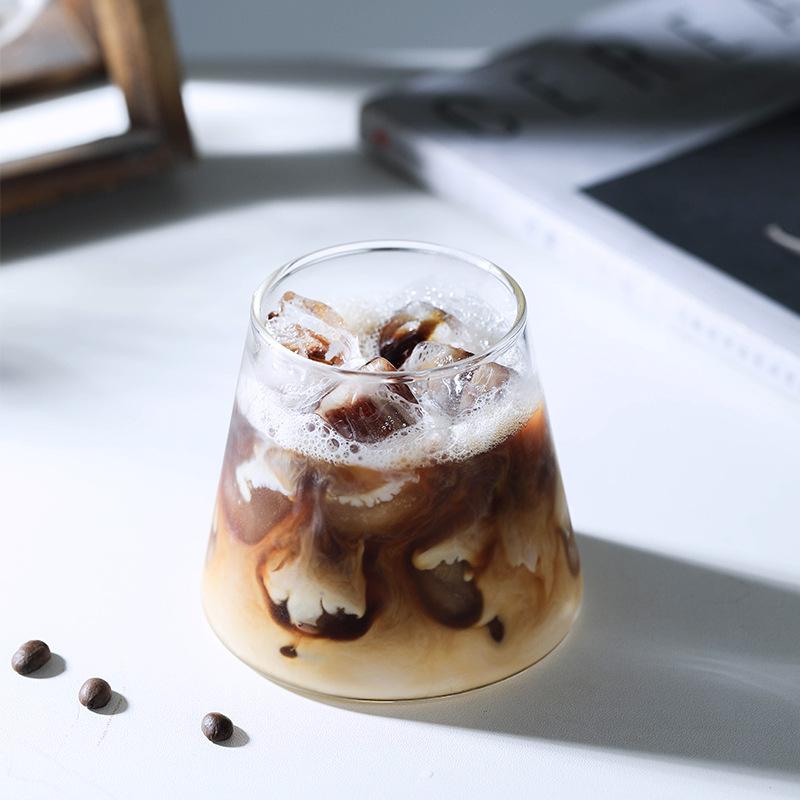 Simple Thickened Single-Layer Cup Transparent Household Juice Beverage Cup High Borosilicate Glass Cold Drink Cup High Temperature Resistant Glass