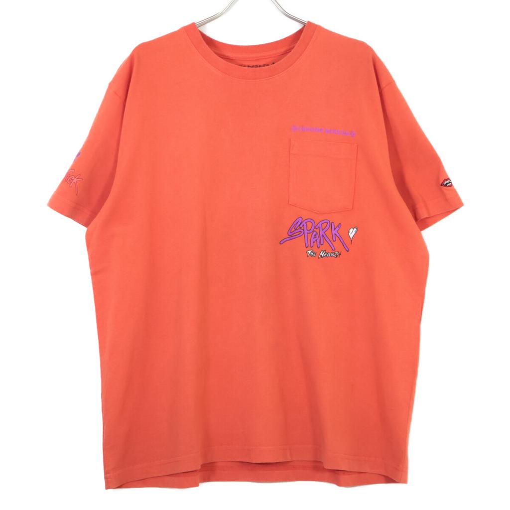 CHROME HEARTS XMatty Boy Sadistic Lipstick Short Sleeve T-Shirt/ Tops XXL OrangeUsed