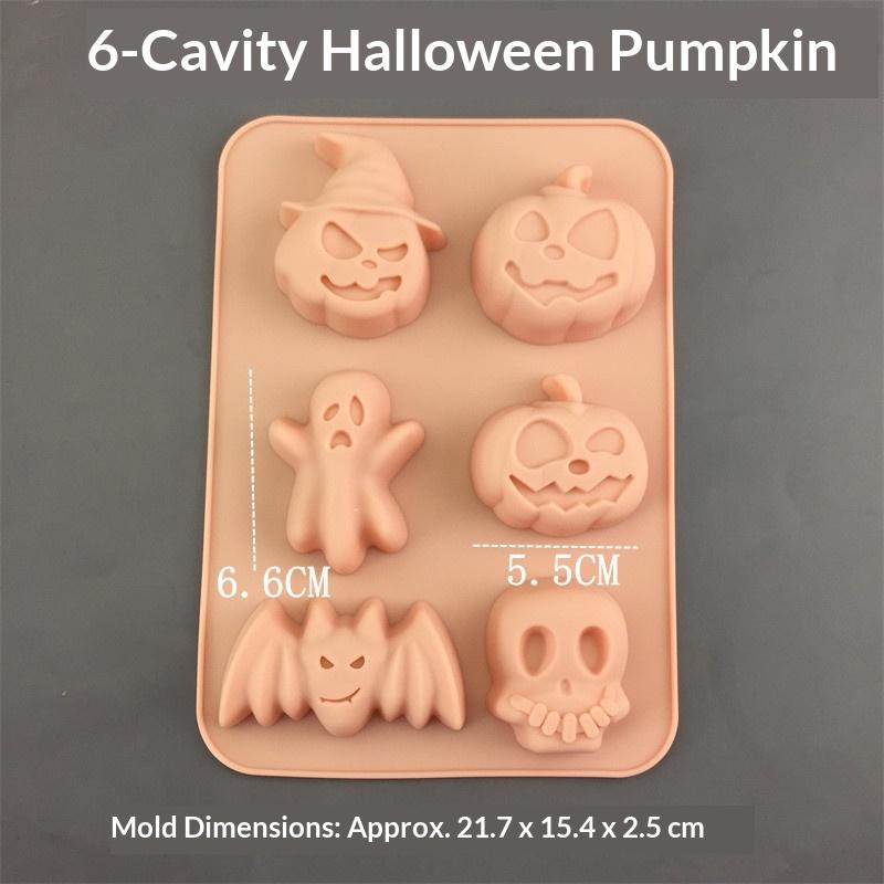 Halloweenová série Silikonové formičky Dýňová hlava Netopýr Čarodějnický klobouk Fondant Cukroví Ledová mřížka Čokoládová forma Pudink Dortová dekorace