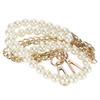 1pcs Metal Buckle Bag Strap Replacement Alloy Lobster Claw Clasps Imitation Pearl Chain  For Handbag