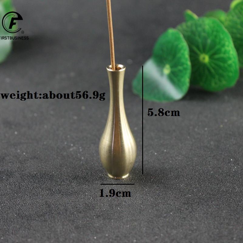 Mini Metal Brass Vase Flower Arrangement Dried Flowers Aesthetic Living Room Desk Decoration Zen Incense Burner Home Decor Craft
