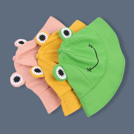 Cute Frog Design Sun Protection Fisherman Hat Children Adults Outdoor Bucket Cap