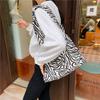 1 Autumn and winter leopard print corduroy shoulder canvas bag shopping bag women's bag