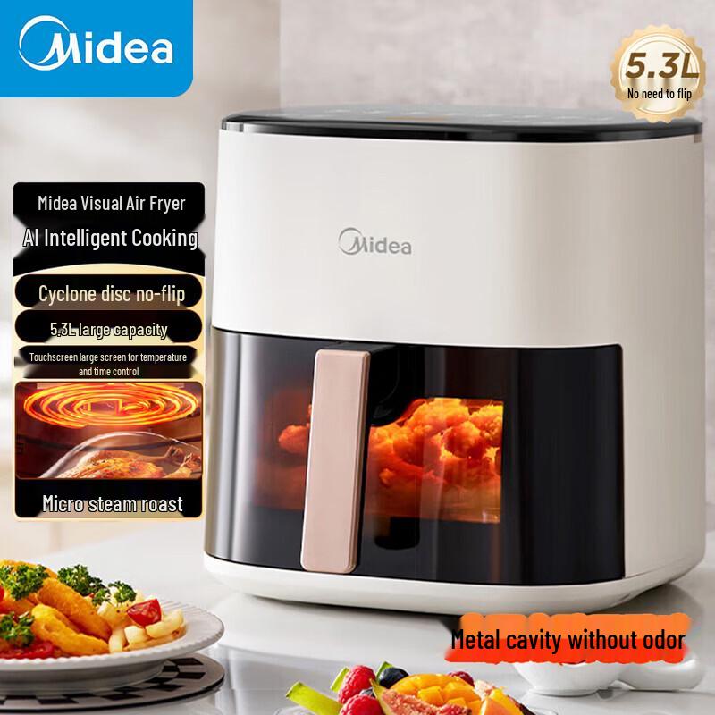 Midea KZC5388 5.3L Flip-Free Steam Air Fryer
