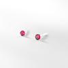 Tiny Round Crystal Stud Earrings Claw Design 925 Silver Piercing Jewelry for Women Simple CZ Zircon Earring Female Gift