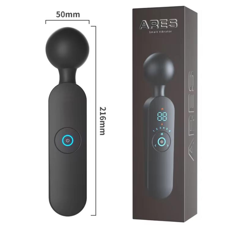 AV Magic Wand Wibrator dla kobiet Stymulator łechtaczki Ogrzewanie Mocny masażer dla kobiet Cyfrowy wyświetlacz USB Akumulatorowa zabawka seksualna