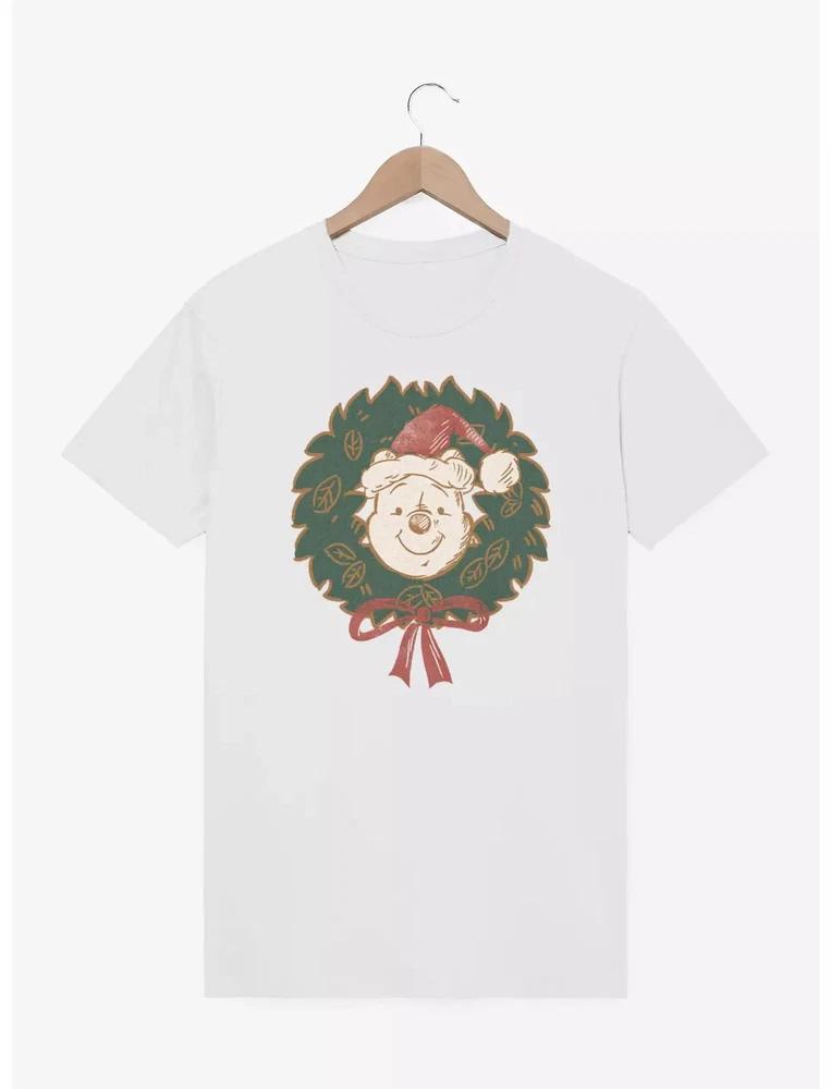 Winnie The Pooh Christmas Wreath TShirt White S