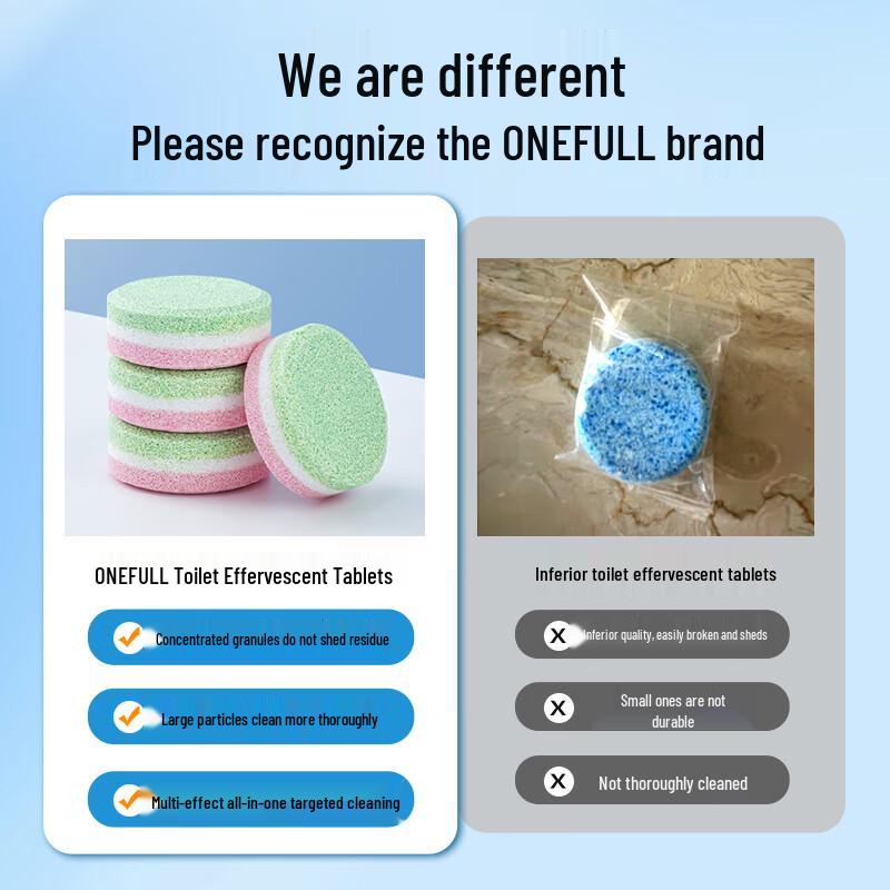 ONEFULL Toilettenreinigungs-Brausetabletten