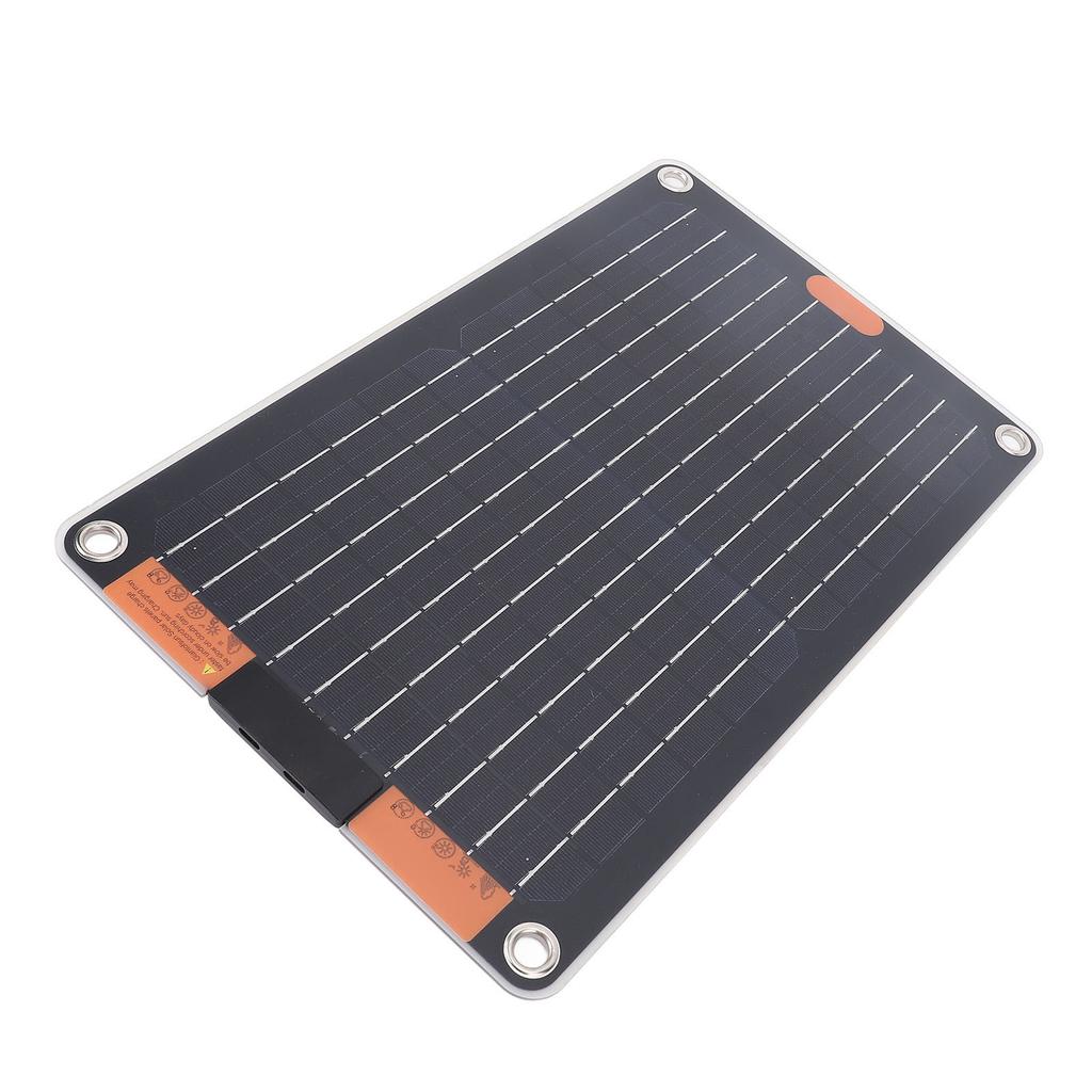 Solar Panel 15W 5V 2A Dual Type C Output Monocrystalline Silicon Portable Solar Panel Charger for Phone Camera Tablet