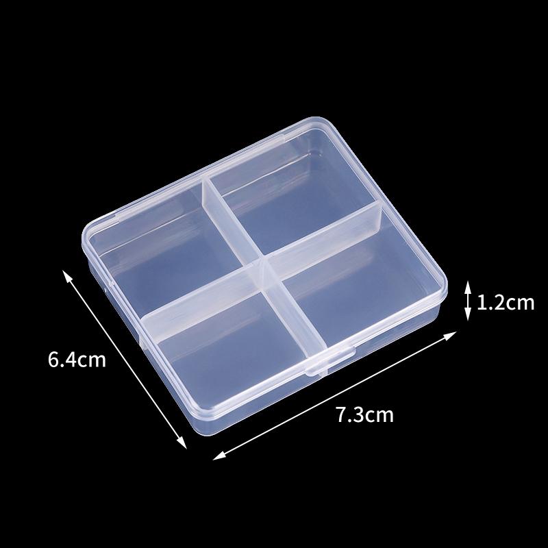 Прозрачный пластиковый ящик для хранения 4 сетки упаковочная коробка ящик для хранения пылезащитный прочный чехол для ювелирных бусин контейнер S