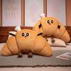 Cartoon Croissant Shape Cushion With Plush Cover For Bed Sofa Lounge