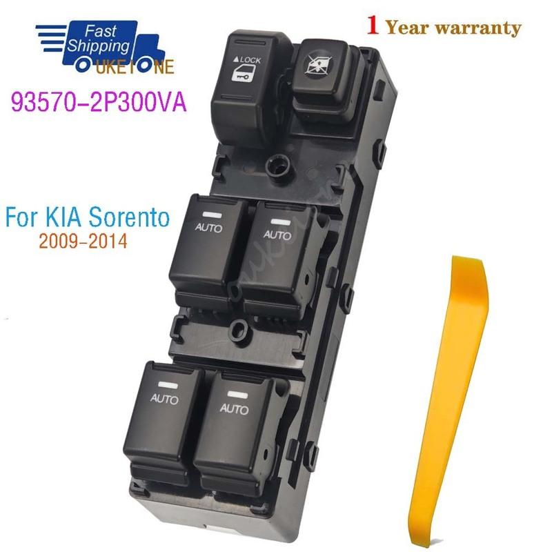 

93570-2P300VA 93570-2P300 For KIA Sorento 2009-2014 Front LHD Master Driver Side Electric Power Window Door Switch Button 20P