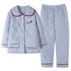 Winter Coral Fleece Padded Pajamas Women'S Three-Layer Thickened Flannel Women'S Loungewear Set