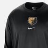 Nike Memphis Grizzlies Potisk Crew Neck Ležérní Rychleschnoucí Volné Tričko s Dlouhým Rukávem Pánské Topy Černé FB3599-010