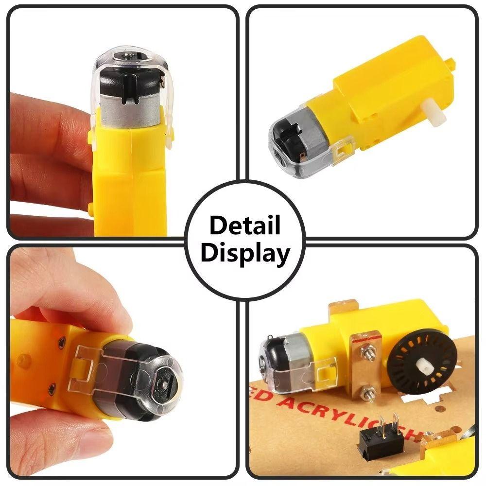 Magnetic DC Electric Motor Yellow Dual Shaft Gear Motor TT Motor Tire Wheel  Arduino Smart Car