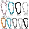 Outdoor Sports Equipment Safety Buckle Keychain Alloy Carabiner Climbing Button Camping Hiking Hook