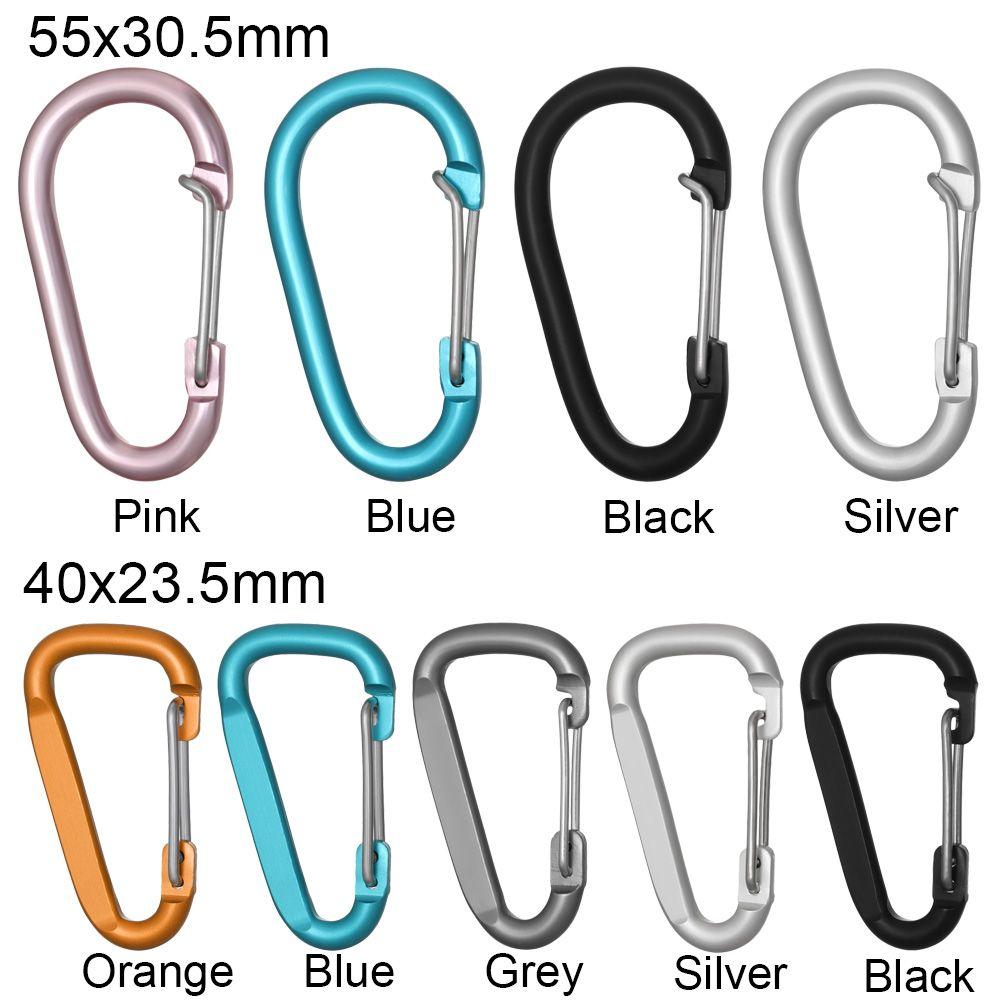 Outdoor Sports Equipment Safety Buckle Keychain Alloy Carabiner Climbing Button Camping Hiking Hook