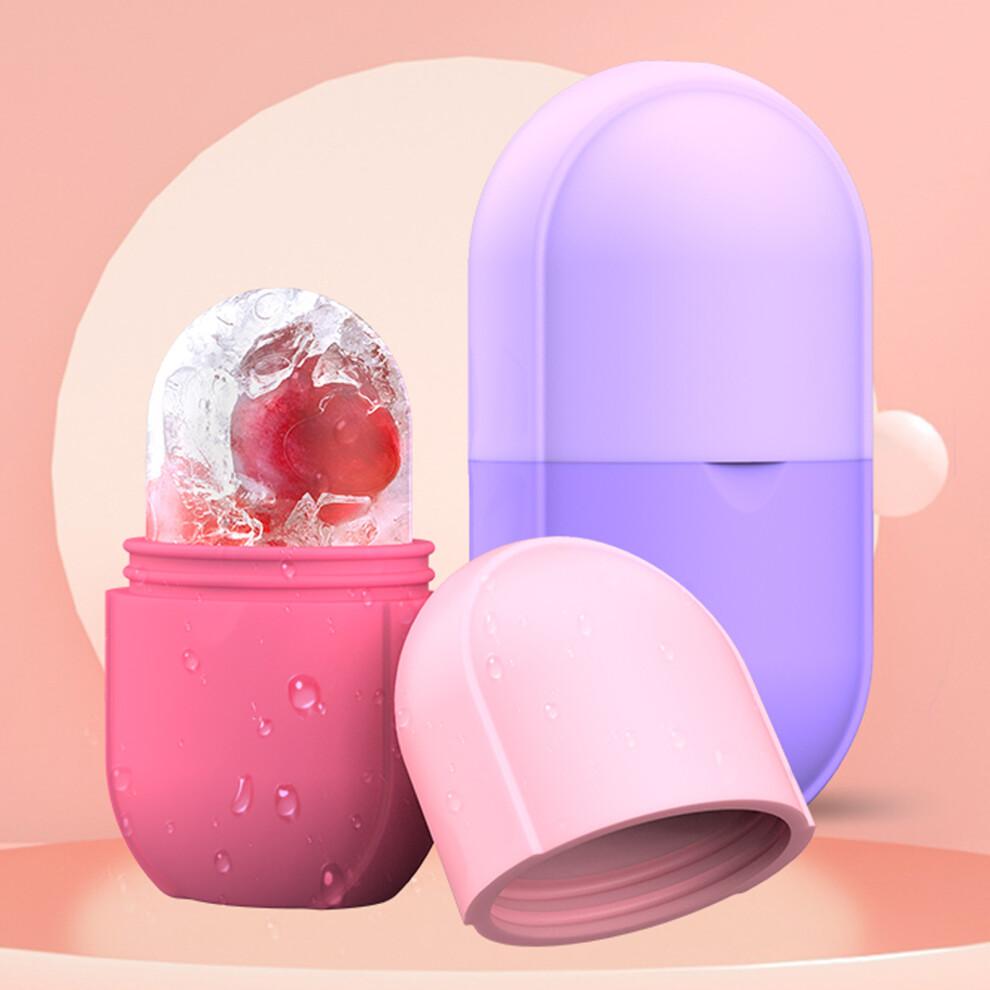 Facial Ice Roller Mold Holder 100ml Silicone, Reusable, Brighten & Tighten