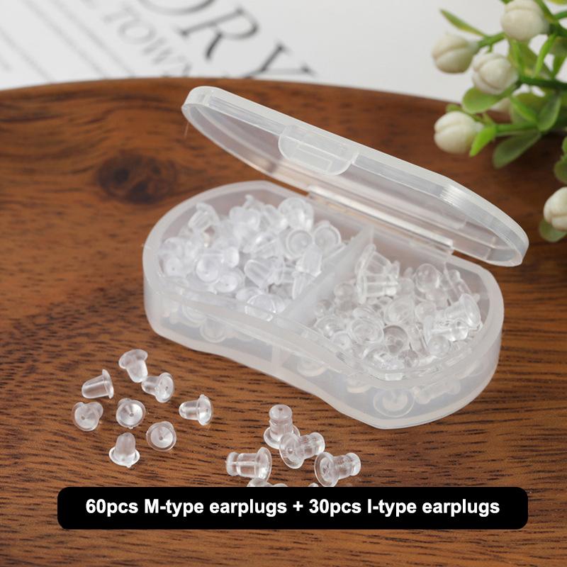 

1 Box Clear Soft Silicone Rubber Earring Backs Safety Bullet Stopper Rubber Earring Jewelry Accessories Diy Parts Ear Plugging N3