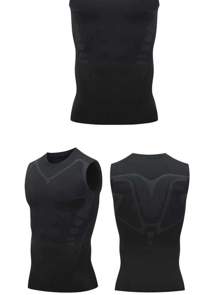 Men's Quick-Dry Fitness Sleeveless Set: Tight-Fit Wide-Shoulder Running & Basketball Training Vest & Shorts.