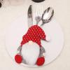 Christmas Cutlery Holder Knife Fork Pocket Bags Santa Claus Xmas Tableware Cover Home New Year Cookware Gift Decoration