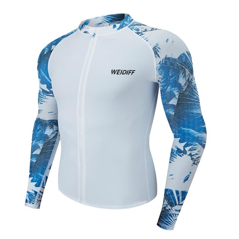 Mens UV Protection Rash Guard Set Long Sleeve Top Full-Length Pants Quick Dry Wetsuit Surfing Snorkeling Swimming