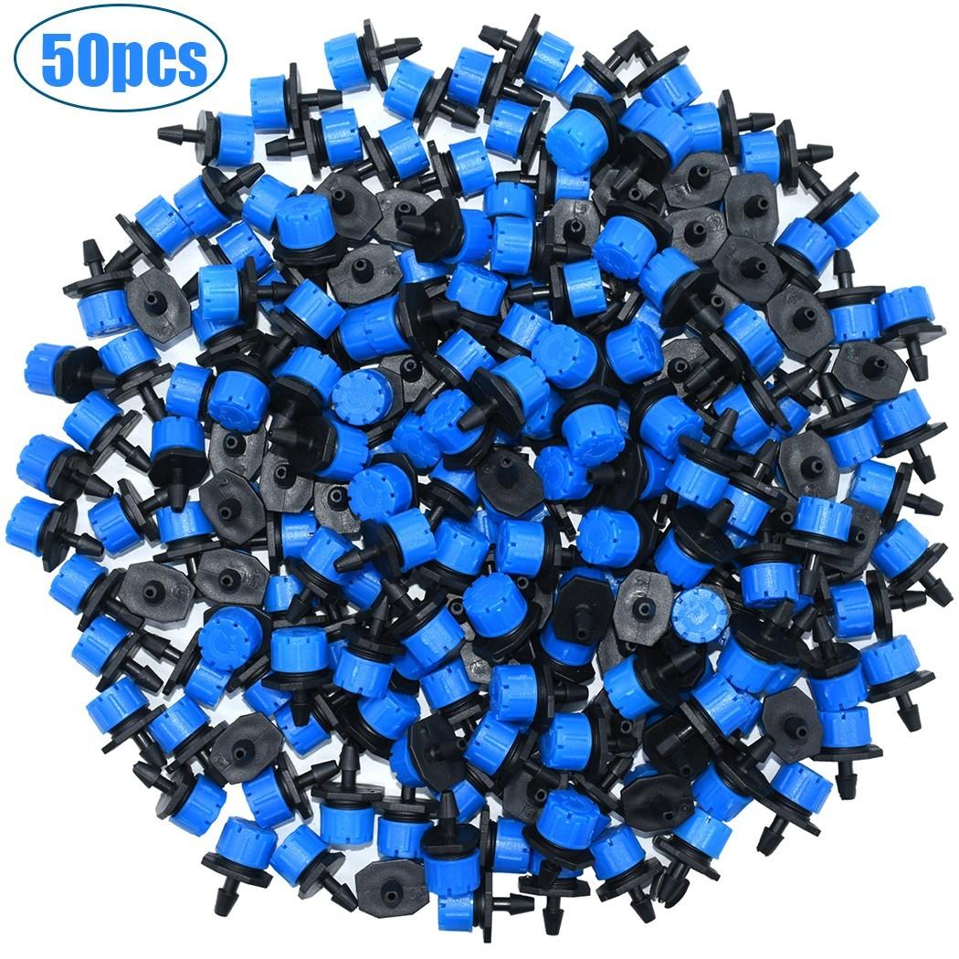 

50 ШТ. Регулируемый ирригационный дождеватель Садовые капельницы Распылитель Вращающийся 50pcs