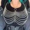 Fashionable Metal Body Chain Unique Chain Necklace Statement Metal Body Accessory for Confident Women Easy to Adjust
