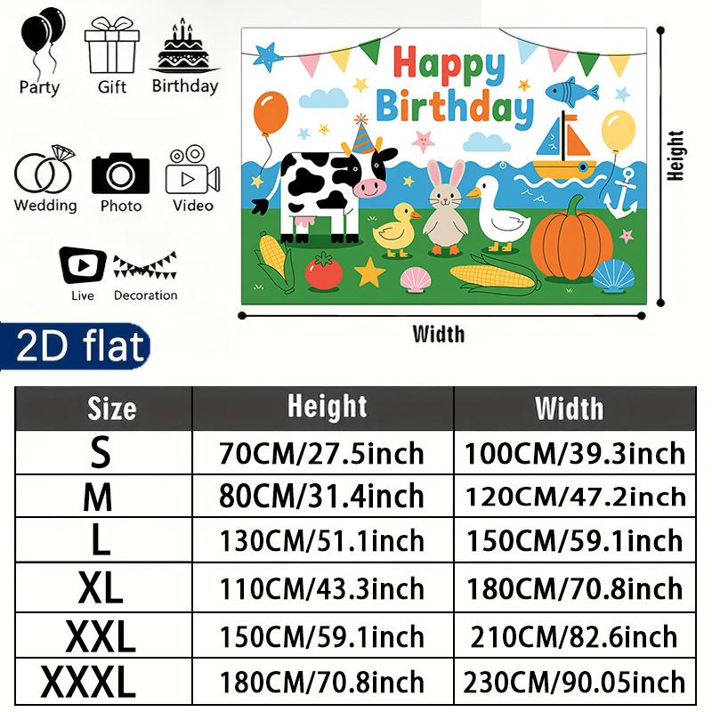 Party Backdrop Flat Banners Duck Rabbit Pumpkin Boat Bunting Celebrations Wedding Celebration Photo Booth Front Door Decor