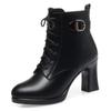 Fashion Shoes Woman Platform Boots Autumn Winter Plush Warm Ankle Boots For Women Top Quality High Heels Shoes Big Size 34-41