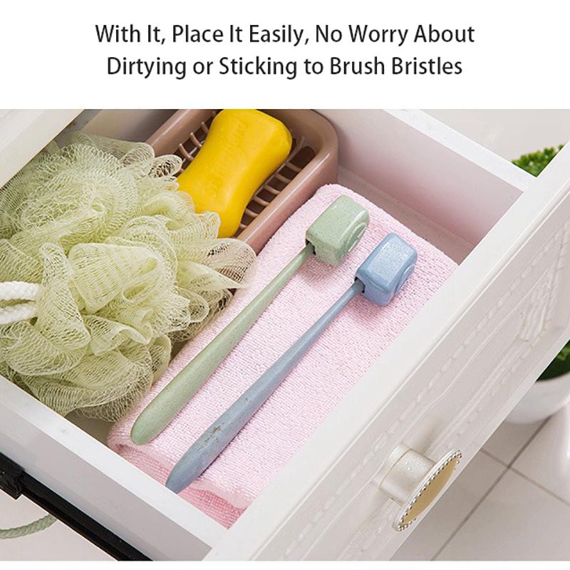 Travel Portable 4pcs Toothbrush Box & Head Cover & Toothbrush Protector, Essential Toothbrush Case Travel YSJ001