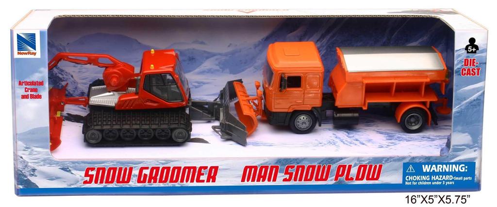 New-Ray Toys MAN F2000 Snow Plough and Gritter Plastic Model Lorry
