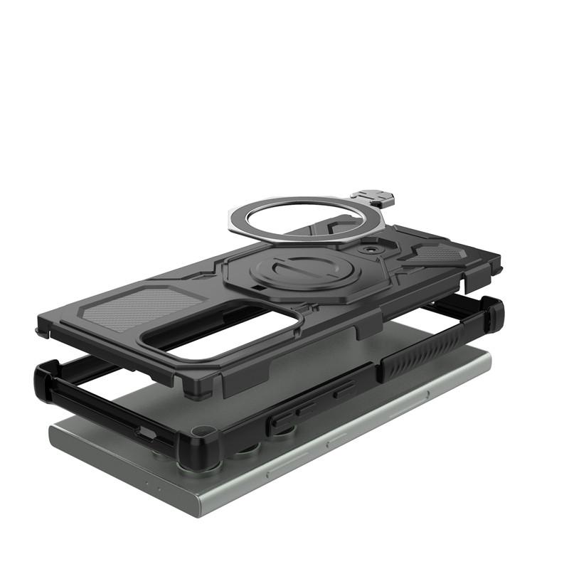 Magnetyczne etui pancerne do Samsunga Galaxy S24 Ultra Etui Samsung Galaxy S24 Ultra 5G Pokrowiec Magsafe Bezprzewodowe ładowanie Pokrowiec na telefon