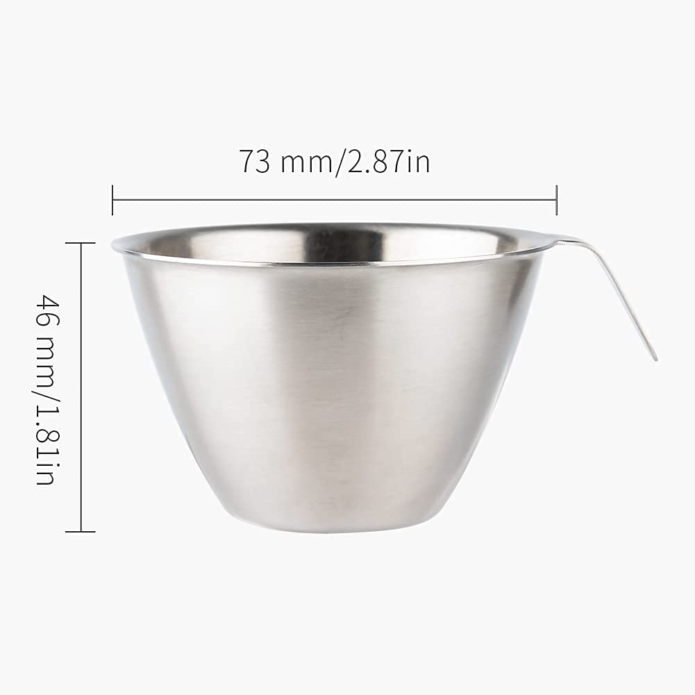 Watchget Espresso Shot 2 Measuring Cup with Graduated Measuring Cup, 304 Stainless Steel, Integrated Handle and Cup, 3060ml