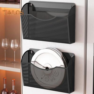Magnetic Pencil Holder Metal Wire Mesh Storage Baskets with Strong Magnets Fridge Side Organizer for Refrigerator Whiteboard