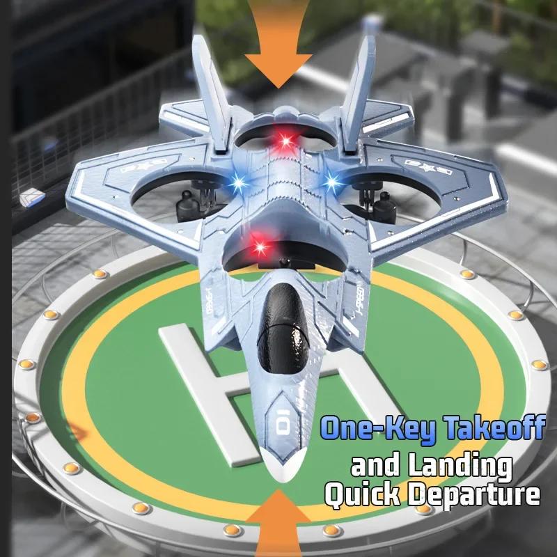 Non-Toxic Jjrc H128 Rc Glider Plane 2.4G Remote Control Helicopter Gravity Sensing Aircraft With Light Foam Fighters For Children