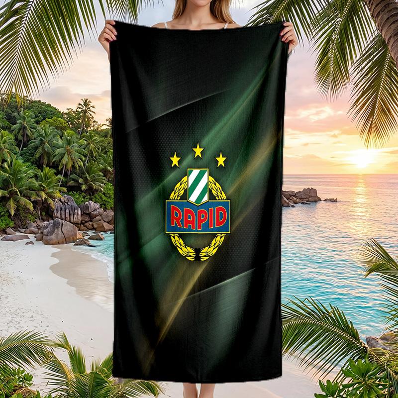 Asciugamano da Spiaggia Rapid Wien FC ad Asciugatura Rapida in Microfibra Assorbente Portatile da Viaggio per Nuoto