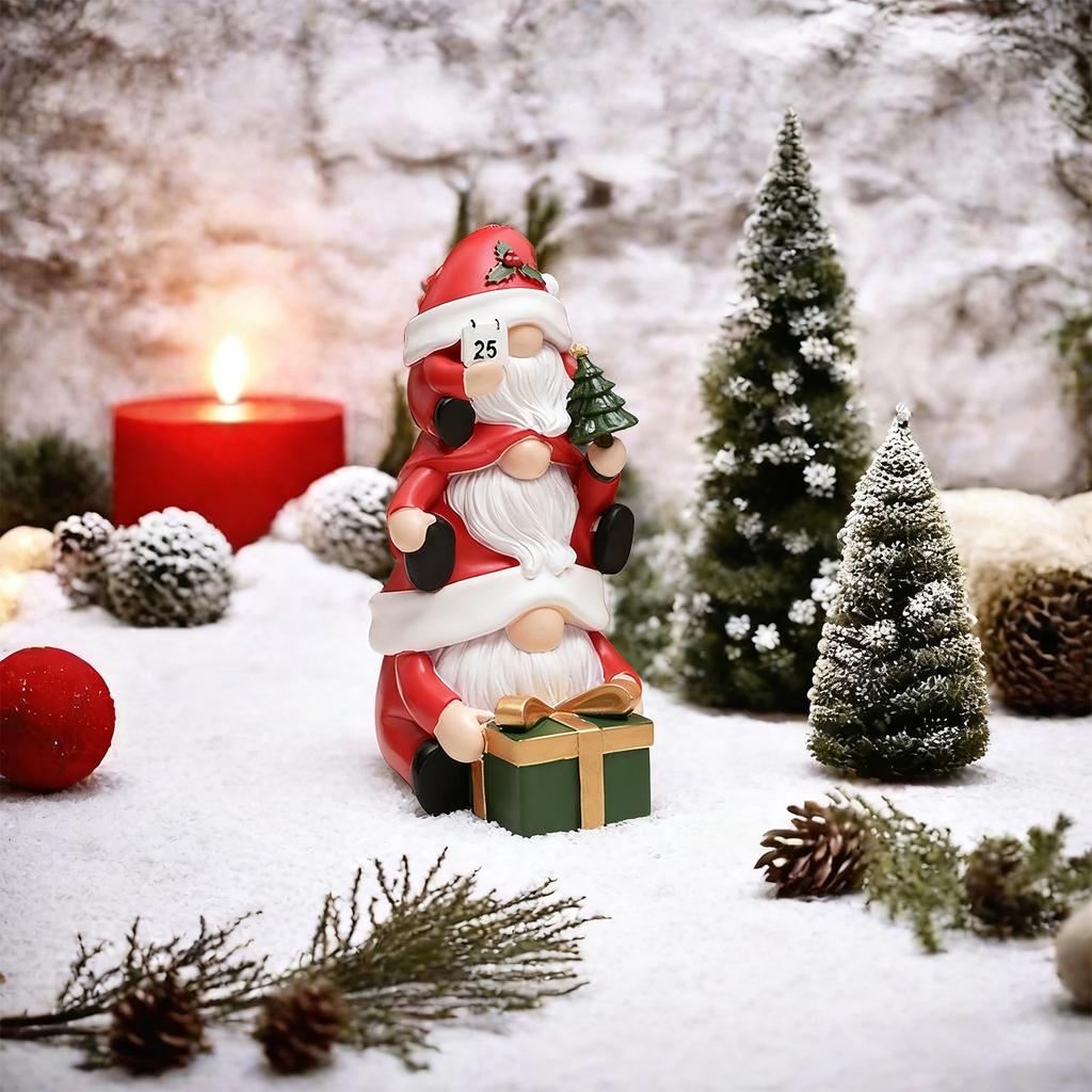 Weihnachten Gesichtsloser Wicht Ornament Harz Weihnachtsmann Dekoration Weihnachtsfeier Dekoration Zimmer Schreibtisch Ornament Feiertagsgeschenke