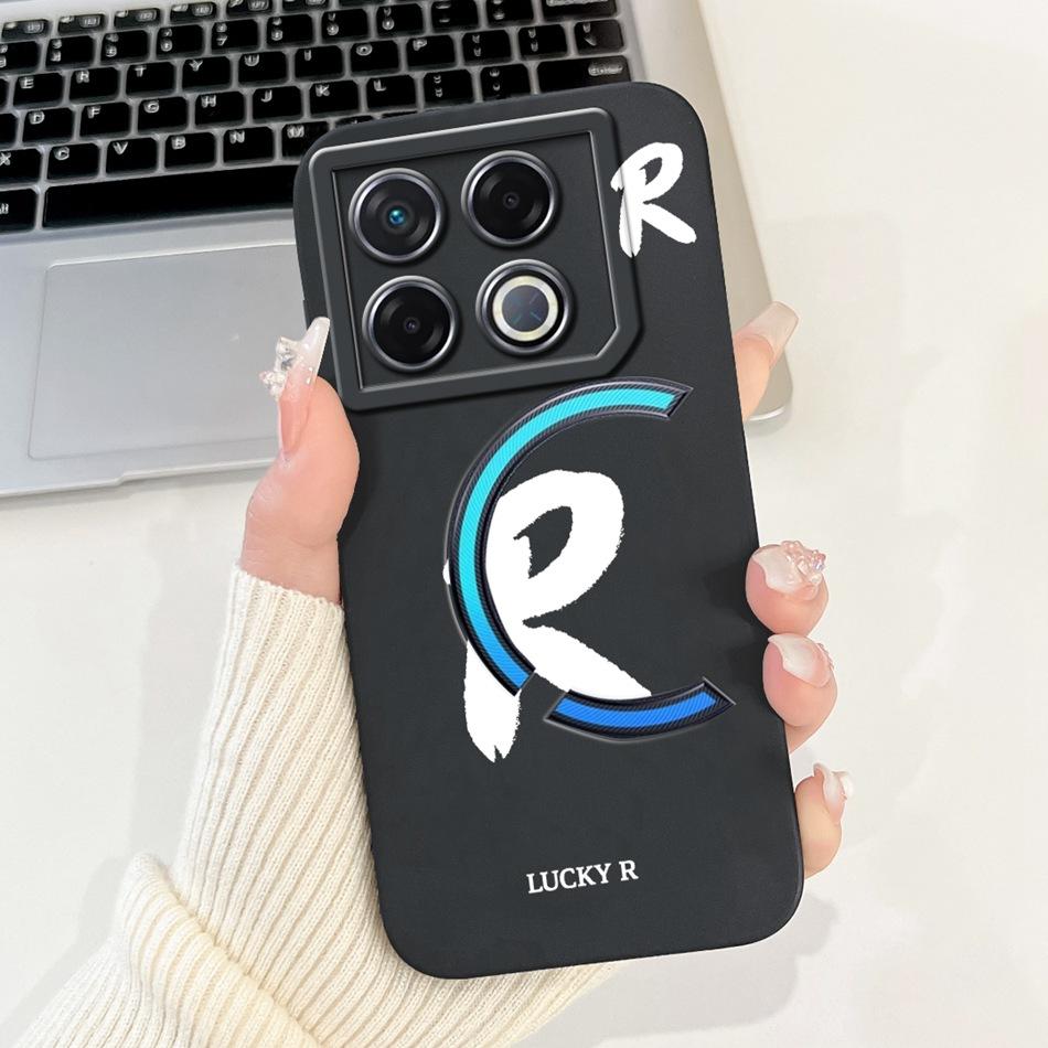 For Infinix GT 20 Pro X6871 Lucky Initial Letter Phone Case For Infinix GT20 Pro 5G Soft Silicone Shockproof Cases