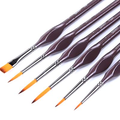 6 Stück Detailmalpinsel Feines Malpinselset für Miniaturmalerei, Kleine Bastelarbeiten, Mini-Modell, Acryl, Aquarell, Öl-Kunstmalerei