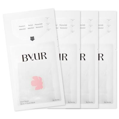 ByUR Glow Boost Fresh Sheet 4 Korean Moisturizing for Mature Pure Vitamin C Multi-V Mask, Sheets, Cosmetics, Anti-Aging Care, Skin, Retinol, Vitamins,