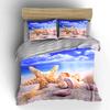 Starfish And Shells On Beach Printed Duvet Cover Set1 Duvet Cover+2 Pillowcasemulti Size Bedroom Bedding Decor Luxury Gifts