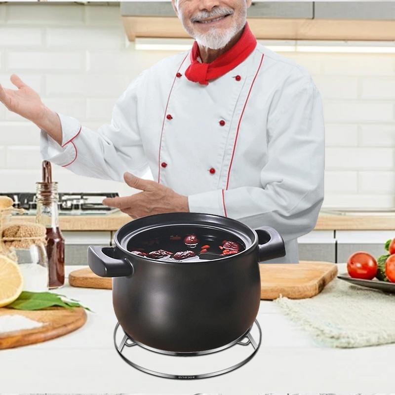 Heat Resistant Counter Pot Rack Stainless Steel Heat Resistant Counter Rack Double-Layer Kitchen Accessories Cooking Stand For